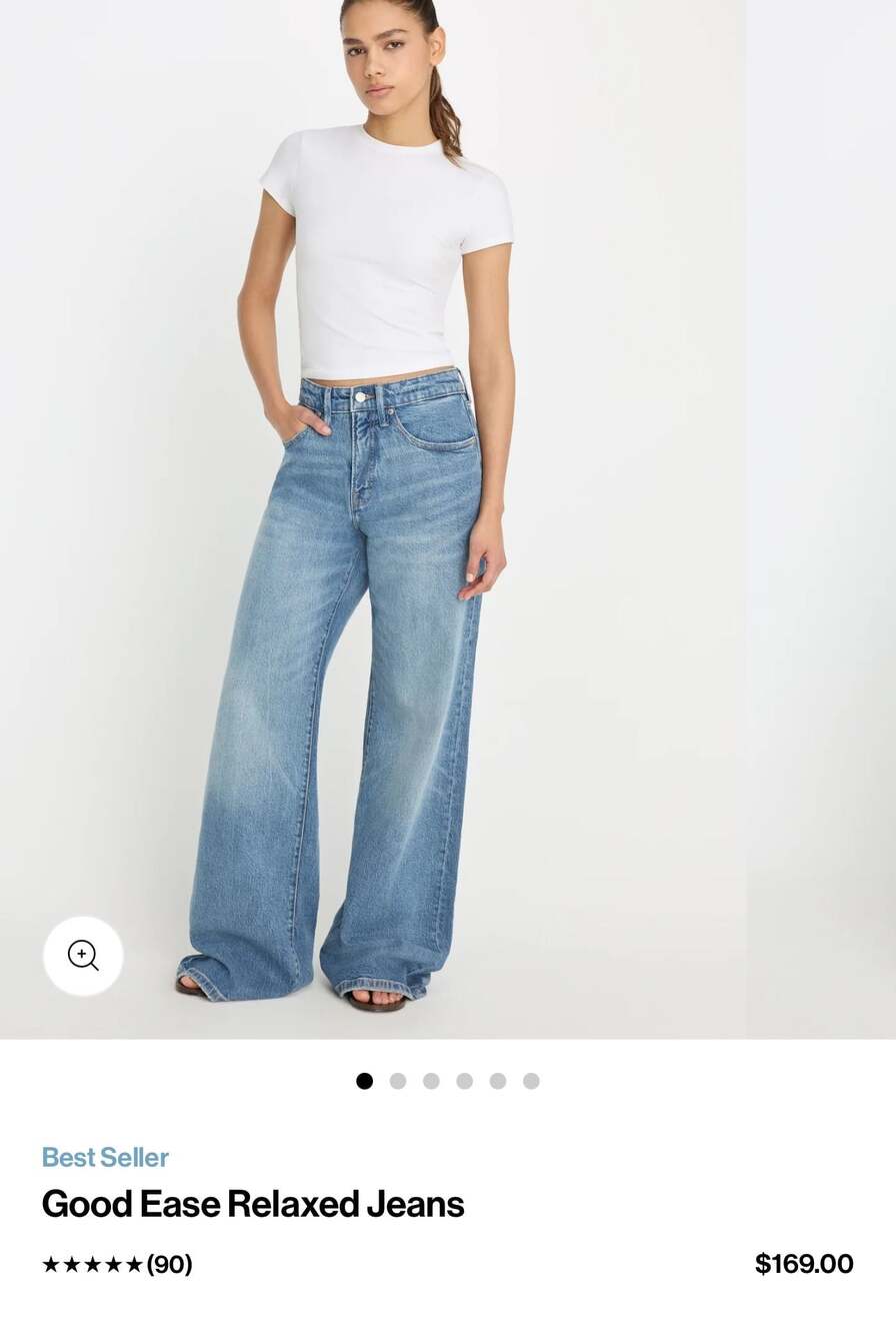 GOOD EASE RELAXED JEANS NEW with tags size 16 wide leg